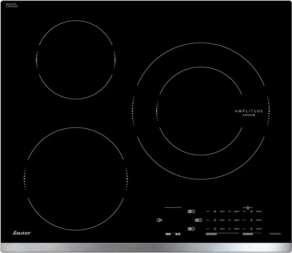 Table de cuisson induction 3 foyers Sauter